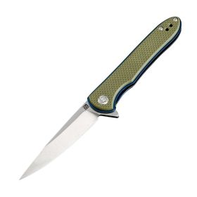 Artisan Shark Folder D2 Blade Green G-10 Handle