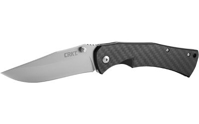 Columbia River Knife & Tool XAN Silver Plain Clip Point 3.67" 2085 Bead Blasted 1.4116 Stainless Steel Black