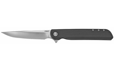 Columbia River Knife & Tool LCK+ LARGE Silver Plain 3.62" 3810 Satin 8Cr13MoV Black