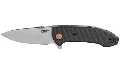 Columbia River Knife & Tool Avant Folding Knife Silver Plain 3.175" 4620 8Cr14MoV Black