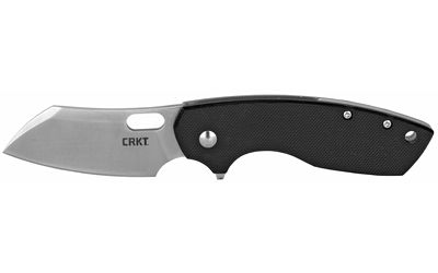 Columbia River Knife & Tool Pilar Large Folding Knife Silver Plain 2.67" 5315G Satin 8Cr14MoV Black