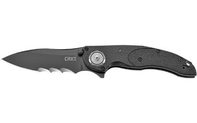 Columbia River Knife & Tool LINCHPIN Black Veff Serrations Drop Point 3.73" 5406K PVD 1.4116 Stainless Steel Black