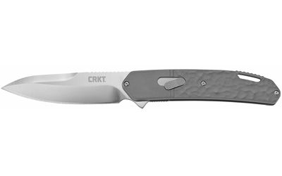 Columbia River Knife & Tool BONA FIDE SILVER Silver Plain Drop Point 3.59" K540GXP Satin D2 Gray
