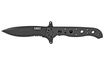 Columbia River Knife & Tool M21-10KSF Folding Knife Black Combination 3.13" M21-10KSF Black Oxide 8Cr14MoV