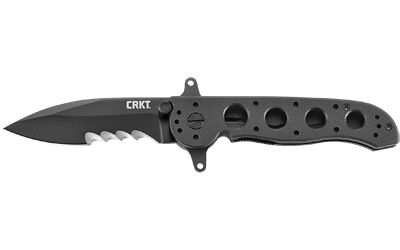 Columbia River Knife & Tool M21 Black Veff Serrations Drop Point 3.11" M21-12SFG 1.4116 Stainless Steel Black