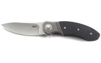 Columbia River Knife & Tool Onion Hootenanny Folding Knife Silver 3.34" K300KXP 8Cr13MoV Black