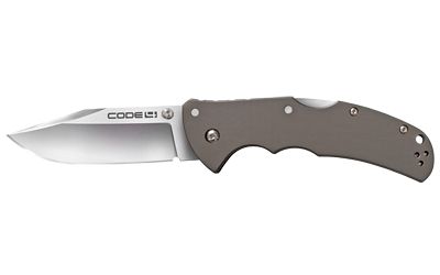Cold Steel Code 4 Folding Knife Silver Plain 3.5" CS-58PC Gray