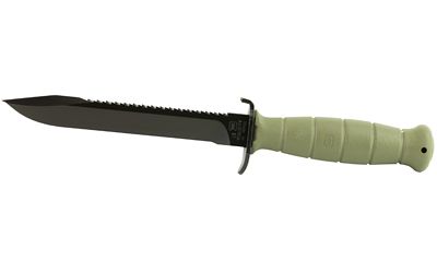 Glock Field Knife Fixed Blade Knife Battlefield Green Plain Root Saw 6.5" KF039181 1095 Carbon Steel