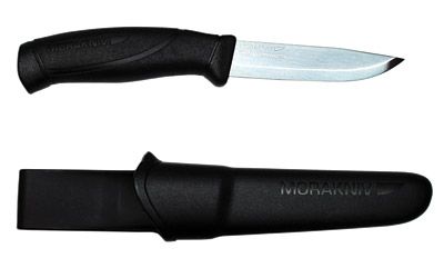 Morakniv MORAKNIV Companion Knife Silver w/ Sheath 4.1" Pinpack M-12092 Stainless Steel Black