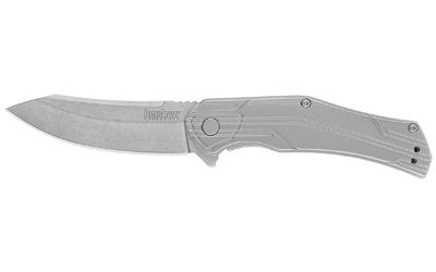 Kershaw Husker Folding Knife/Assisted Silver Plain Trailing Point 3" 1380 Steel