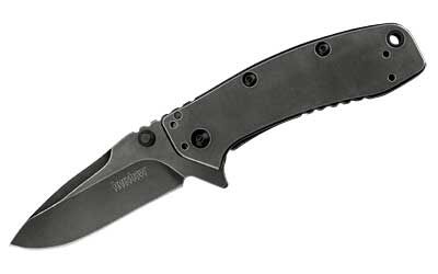 Kershaw Cryo II Folding Knife/Assisted Black Plain Thumb Stud/Flipper/Pocket Clip 2.75" Box 1556BW BlackWash 8Cr13MoV