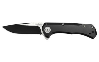 Kershaw SHOWTIME Folding Knife Black Plain Drop Point SpeedSafe, Flipper, Frame Lock, Reversible Carry 3" Box 1955 Black Oxide 8Cr13MoV