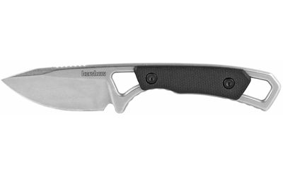 Kershaw Brace Fixed Blade Knife Silver 2" 2085 Stonewashed Black
