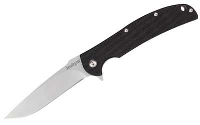 Kershaw Chill Folding Knife Silver Plain Drop Point Flipper/Pocket Clip 3.125" Box 3410 8Cr13MoV Black