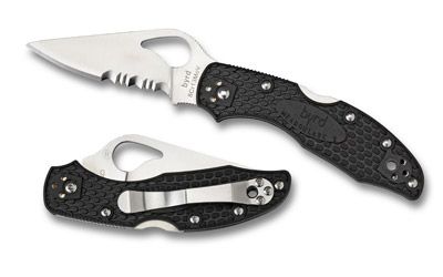 Spyderco Meadowlark 2 Folding Knife Silver BY04PSBK2 8Cr13MoV Black