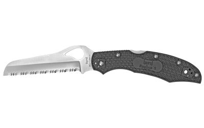 Spyderco Cara Cara 2 Rescue Folding Knife Silver BY17SBK2 8Cr13MoV Black