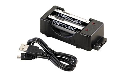 Streamlight Rechargeable Charging Kit 2x 18650 USB Batteries, USB Cord, Charging Base Black 22010